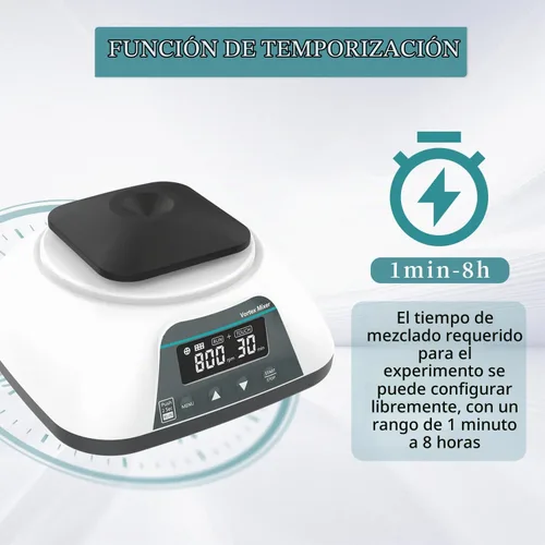 Vista 7 de VM-500PRO Mezclador digital multifunción Vortex, 3000 RPM, 2 modos de funcionamiento