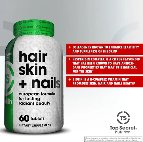 Vista 3 de Top Secret Nutrition Cabello Piel y Uñas, 60 Tabletas