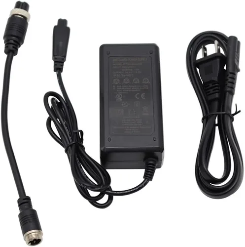 Vista 2 de Nuevo cargador de batería de litio de 29.4V/24V para E100 E200 E300 E125 E150 E500 E175 PR200 E225S E325S MX350 (salida: 29.4V 2A) hembra en línea