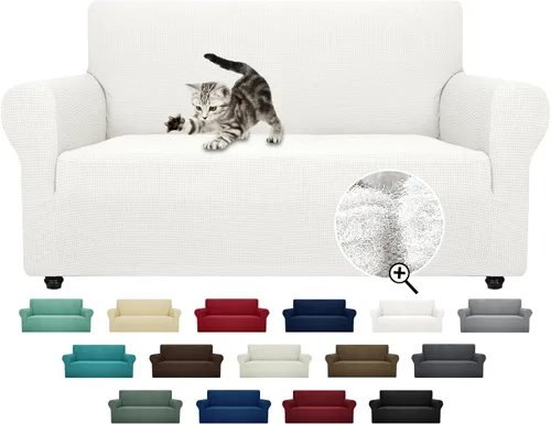 Vista 14 de ZNSAYOTX Funda súper elástica para silla (30"-47"), nuevas fundas de silla a rayas para sala de estar, aptas para perros y mascotas, protector