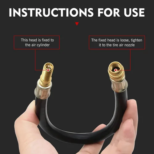 Vista 5 de 2 extensores de vástago de válvula de neumático, extensión de vástago de válvula de goma flexible de 7.87 pulgadas, universal para automóviles
