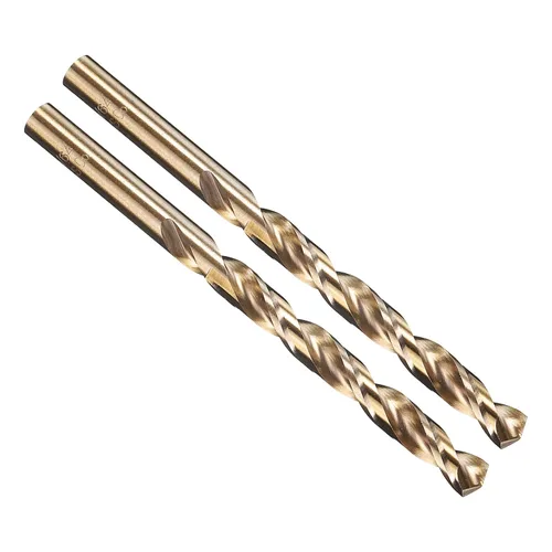 Vista 199 de PATIKIL Broca Jobber de 0.039 in, vástago recto M35 cobalto 5% acero de alta velocidad 135° acabado dorado para metal duro de acero inoxidable - 2