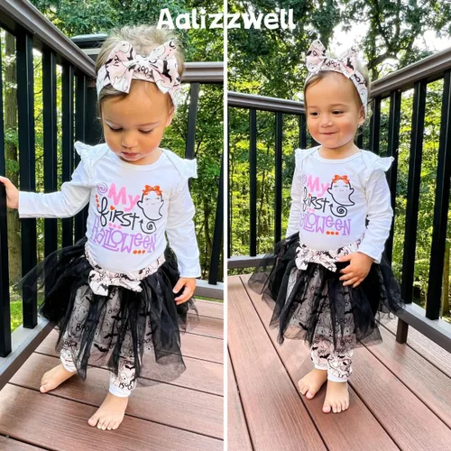 Vista 2 de Aalizzwell Falda para bebé recién nacida, traje de Halloween