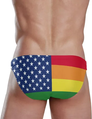 Vista 3 de Bikini sexy con bandera nacional, traje de baño deportivo para la playa