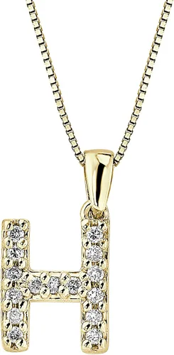 Vista 297 de Collar colgante con letra inicial de diamantes en oro amarillo de 14k (1/10 quilates) 18 pulgadas