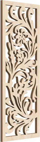 Vista 5 de 9 3/8"W x 24 3/8"H x 3/8" T Perry Decorativos Paneles De Pared De Madera De Calado, Aliso Alder