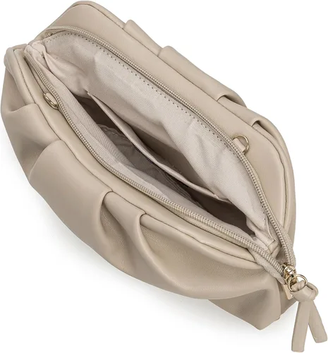 Vista 6 de CHARMING TAILOR Bolso tipo sobre elegante de cuero vegano suave con pliegues de PU para mujer Soft PU leather