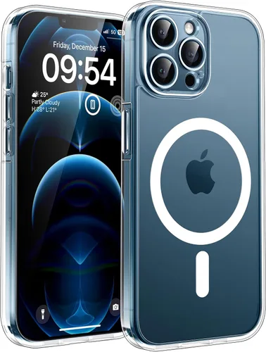 Vista 129 de TOCOL Funda para iPhone 11, compatible con Magsafe, protección completa de cámara, imanes integrados, protección contra caídas, funda translúcida