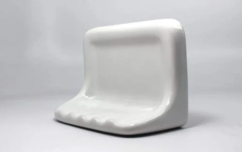 Vista 3 de Squarefeet Depot Accesorio de baño Jabonera de ducha de cerámica blanca Thinset Mount 6-1/2 "x 4-7/8