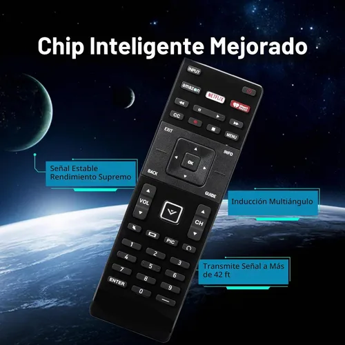 Vista 8 de XRT122 - Control remoto universal de repuesto para todos los televisores inteligentes Vizio E-Series D-Series LED HDTV