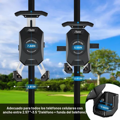 Vista 5 de Roykaw Soporte Magnético para Teléfono de Carrito de Golf Compatible con EZGO/Club Car/Yamaha, Compatible con iPhone/Galaxy/Google Pixel, Imán