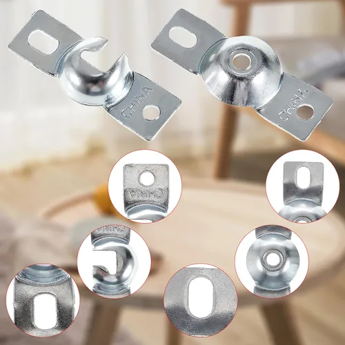 Vista 4 de Sumnacon Soportes de metal para persiana, 4 piezas de herrajes para persianas enrollables, montaje interior con tornillos, soporte resistente