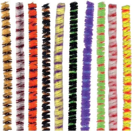 Vista 28 de Creativity Street Jumbo Chenille Stems, 12" x 6 mm, Craft Pipe Cleaners in Assorted Basic Colors, Pack of 100, Case of 12 Packs, 1200 Chenille Stems
