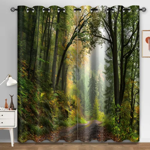 Vista 9 de Aimego Cortinas opacas abstractas con ojales para ventana, para el hogar, dormitorio, sala de estar, 2 paneles (42 x 54 pulgadas)