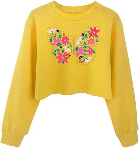 Vista 19 de Camiseta corta para niñas y niños, linda sudadera estética con gráficos de dibujos animados para adolescentes