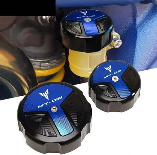 Vista 2 de QQLADY Z para Yamaha MT09 MT-09 SP 2021-2022 Cubierta principal del depósito del cilindro de líquido delantero y trasero de la motocicleta X