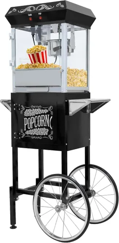 Vista 10 de Máquina de carrito de palomitas de maíz de 16 onzas sobre ruedas, máquina de palomitas de maíz de 850 W para 64 tazas de palomitas de maíz por lote