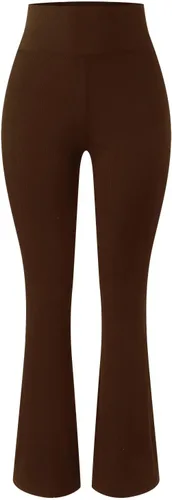 Vista 3 de Leggings acampanados para mujer, de cintura alta, corte de bota, pantalones de yoga elásticos, suaves, acampanados, para gimnasio, entrenamiento, 01