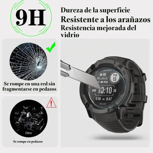 Vista 2 de Protector de pantalla de reloj para Garmin Instinct 2x Solar y TPU Funda
