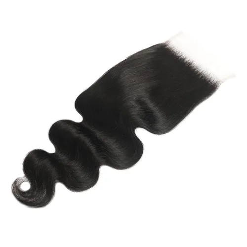 Vista 6 de Peluca de cabello humano con cierre de encaje HD transparente de 5 x 5, onda corporal 12A, cabello virgen brasileño, cierre libre, pre-despuntada