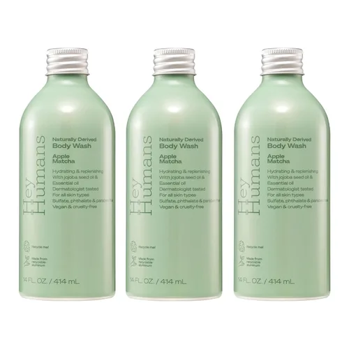 Vista 9 de Hey Humans Gel de baño hidratante de menta de coco con ingredientes naturales y aceite de jojoba, limpio, vegano, sin sulfatos para baño y baño