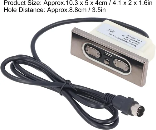 Vista 4 de Cryfokt Sofá eléctrico de 5 botones a distancia, material ABS reclinable eléctrico o silla control manual con puerto de carga, Plug and Play, piezas