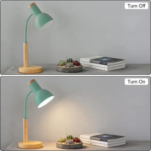 Vista 7 de WLHONG Lámpara de escritorio LED, lámparas de mesa modernas, 3 modos de color, luz de lectura que cuida los ojos, luz de escritorio con cuello