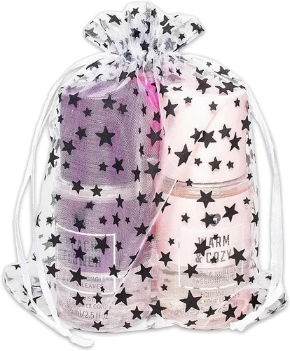 Vista 15 de The Display Guys - Paquete de 100 bolsas de regalo de organza transparente de 2 x 2.5 pulgadas con cordón