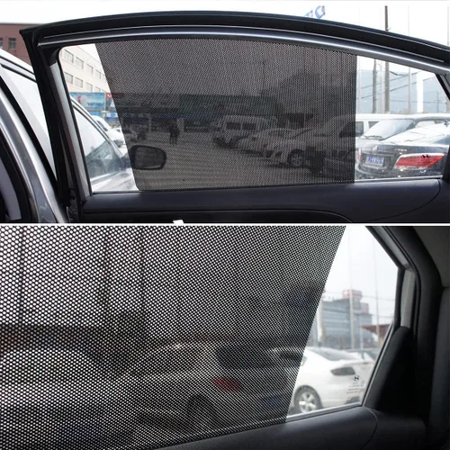 Vista 7 de Parasoles laterales para ventanas de coche, 4 piezas de películas adhesivas de sujeción estática, protector de rayos UV y privacidad, reutilizables