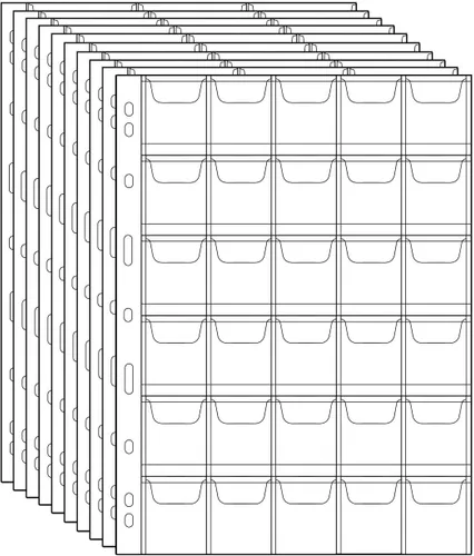 Vista 10 de 120 bolsillos de bolsillo para monedas, 2.480 x 2.638 in, colección de 12 bolsillos (2.480 in x 2.638 in cada bolsillo)