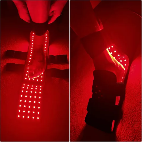 Vista 2 de Terapia de luz roja LED para pies y cuerpo, CAMECO 640 nm, 660 nm y 880 nm, cinturón de terapia de luz infrarroja para dolor de pies y neuropatía