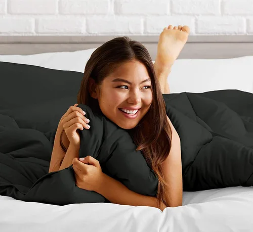 Vista 2 de Ropa de cama de seda satinada, tamaño matrimonial, color rosa intenso, 4 piezas, 21.16 oz/m², cómoda, satén lujoso, calidad de hotel, el mejor juego