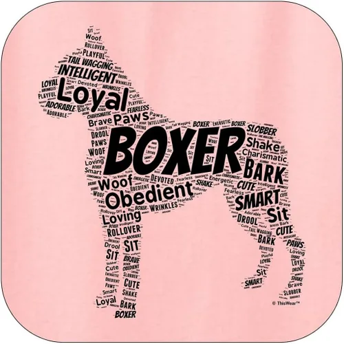 Vista 2 de Boxer Word Art Dog Puppy Owner Gift Hoodie Sweatshirt