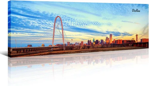 Vista 25 de Atlanta Skyline - Arte de pared para sala de estar, lienzo de paisaje urbano, decoración moderna para el hogar, imágenes panorámicas, edificio