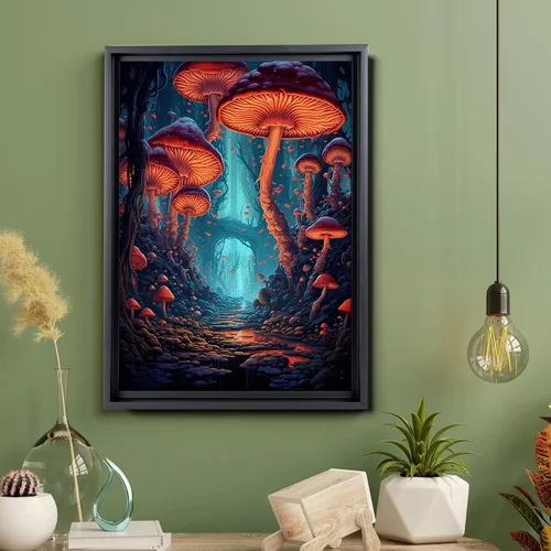 Vista 5 de Magical Mushroom Forest Art, Classic Matte Paper Poster, Enchanting and Whimsical Nature-inspired Artwork