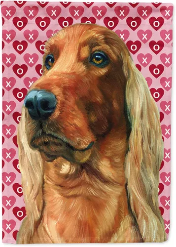 Vista 89 de Caroline's Treasures SS4484GF Bandera de jardín con diseño de bulldog inglés y corazones para el Día de San Valentín, bandera decorativa para patio