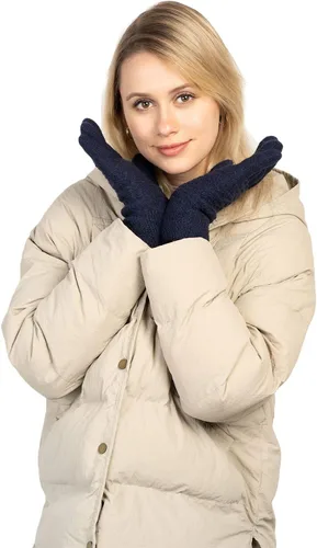 Vista 44 de Guantes de invierno cálidos para pantalla táctil para mujer, guantes térmicos de punto de lana con forro polar para clima frío