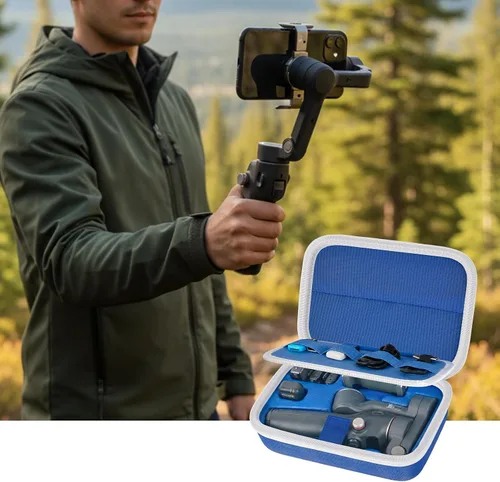 Vista 9 de Estuche rígido para DJI Osmo Mobile 7/7P/8 Gimbal, solo caso - azul