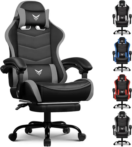 Vista 9 de GTPLAYER Silla Gaming, Sillas de Videojuegos Estilo Racing Sillas de Juegos de PC para Adultos - Respaldo Alto Acolchado Ergonómico Reclinable Silla