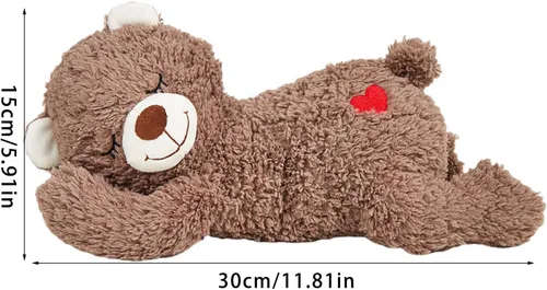 Vista 6 de Almohada relajante de felpa para perros con sonido de latido del corazón y sonido de relajación para perros