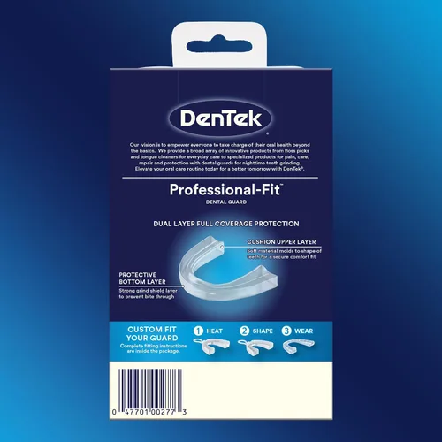 Vista 9 de DenTek Protector dental de ajuste profesional, protector bucal para rechinar dientes por la noche, 1 unidad FDA-Cleared, Mouth Guard for Grinding