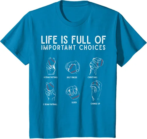 Vista 58 de Tipos de béisbol Pitches Life Choices Jugador Camiseta
