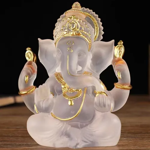 Vista 10 de Indian God Lord Ganesha Statue,Hindu Elephant Statue Ganpati Idol Buddha Sculptures,Hindu Gift,Home Temple Mandir Meditation Yoga Room Decor