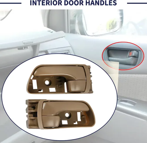Vista 7 de 69206-AE010 69205-AE010 Manija interior de puerta compatible con Toyota Sienna 2004 2005 2006 2007 2008 2009 2010 Reemplazo 69206-AE010-B1 Manija