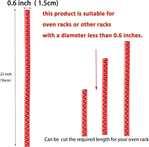 Vista 2 de Funda extra larga de 22 pulgadas para horno, protector de silicona para horno, resistente al calor, protector de borde de estante de horno, sin BPA