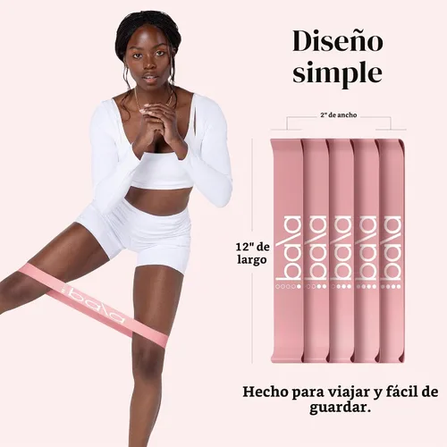 Vista 5 de Bala Bands Resistance Bands, Elastic Booty Bands for Home Workouts, 5 Pack