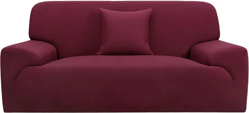 Vista 14 de uxcell Funda elástica para sofá, funda clásica sólida para sofás, sofá biplaza o sillón, muebles universales de poliéster elástico con una funda