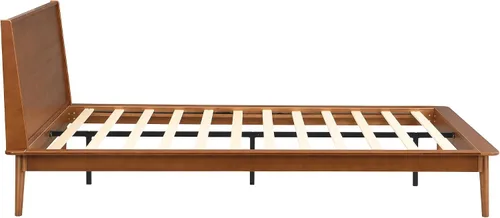 Vista 4 de Merax Queen Size Bamboo Platform Bed Frame with Headboard (Walnut Brown)