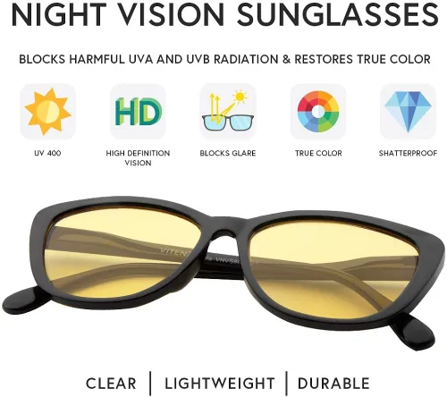 Vista 3 de VITENZI Gafas de sol de conducción visión nocturna Gafas de sol Bibliotecario Gela