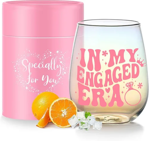 Vista 18 de Yalucky Regalos para mujer amiga, vaso de vidrio de 16.2 fl oz, regalos de cumpleaños para mujer, Llaveros para mujeres, regalo de graduación